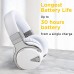 Reverbix E7 Noise Canceling Headphones Overhead Bluetooth Headphones with Mic for Phone-Call, Comfortable Wireless Headphones &amp; Light Weight, Deep Bass, 35-Hour Battery Life, White