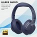 REETEC Hybrid Active Noise-Canceling Headphones Wireless Over Ear Headset Bluetooth V5.0, 30H Playtime Comfortable Fit for Laptop Travel/Work,Blue