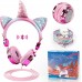 Kids Headphones, Unicorn Bluetooth/Wired Headphones with Microphone Adjustable Headband,85dB Volume Limited HD Sound Headphones for School, Birthday, Xmas, Unicorn Gift (Diamond Blue) Kids Headphones, Unicorn Bluetooth/Wired Headphones with Microphone Adjustable Headband,85dB Volume Limited HD Sound Headphones for School, Birthday, Xmas, Unicorn Gift (Diamond Blue)